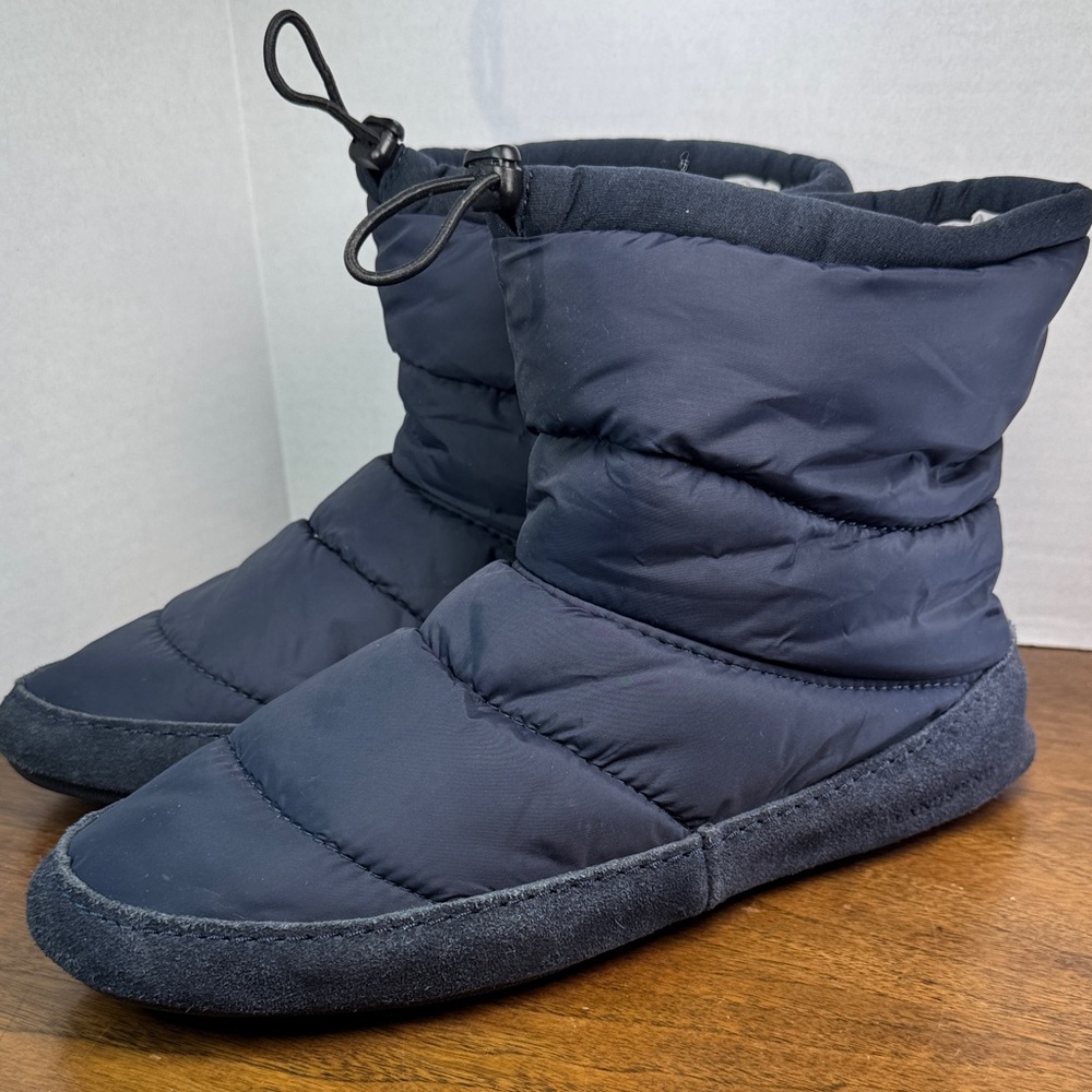 Vintage Lands End Quilted Insulated Puffer Booties Slippers Hardsoled Mens sz 10